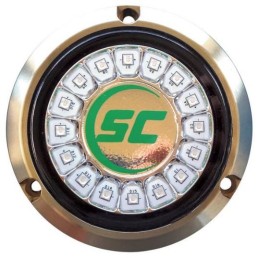 SHADOW-CASTER 16 LEDs Bronze Underwater Marine Light - Aqua Green | SCR-16-AG-BZ-10