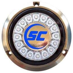 SHADOW-CASTER 16 LEDs Bronze Underwater Marine Light - Ultra Blue | SCR-16-UB-BZ-10