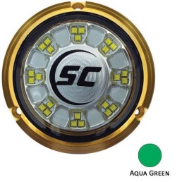 SHADOW-CASTER 24 LEDs Bronze Underwater Marine Light - Aqua Green | SCR-24-AG-BZ-10