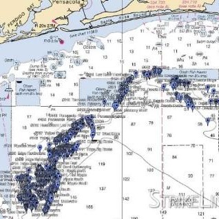 StrikeLines Shelf Edge Pensacola Waypoints NAVICO | SLWPSEPNAV