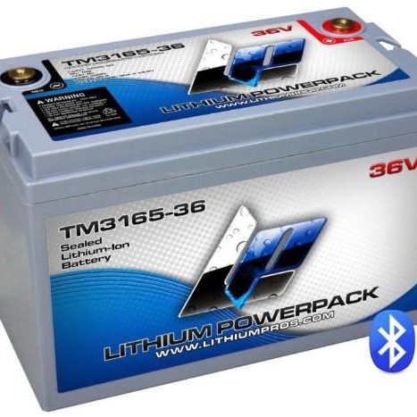 LITHIUM PROS 38.4V 65Ah BlueTooth Lithium Ion Trolling Battery | TM3165-36