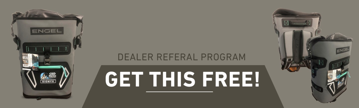 Engel backpack cooler, the dealer referral thank-you gift